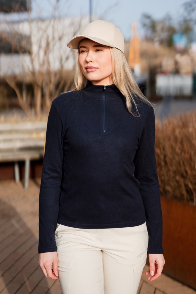 Malangen Supersoft Half Zip fleecegenser Blue Dame - 1