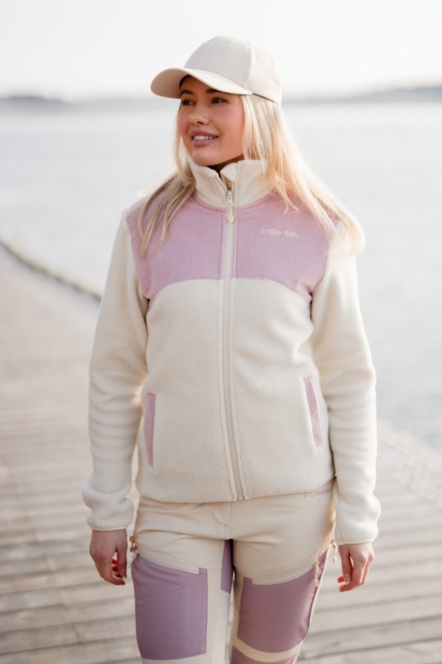 Lifjell Half Zip fleecegenser Beige|Pink Dame - 1