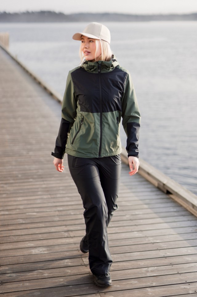 Geiranger fôret skalljakke Black|Green Dame - 1