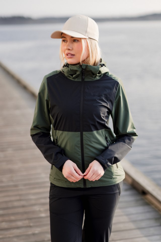 Geiranger fôret skalljakke Black|Green Dame - 1