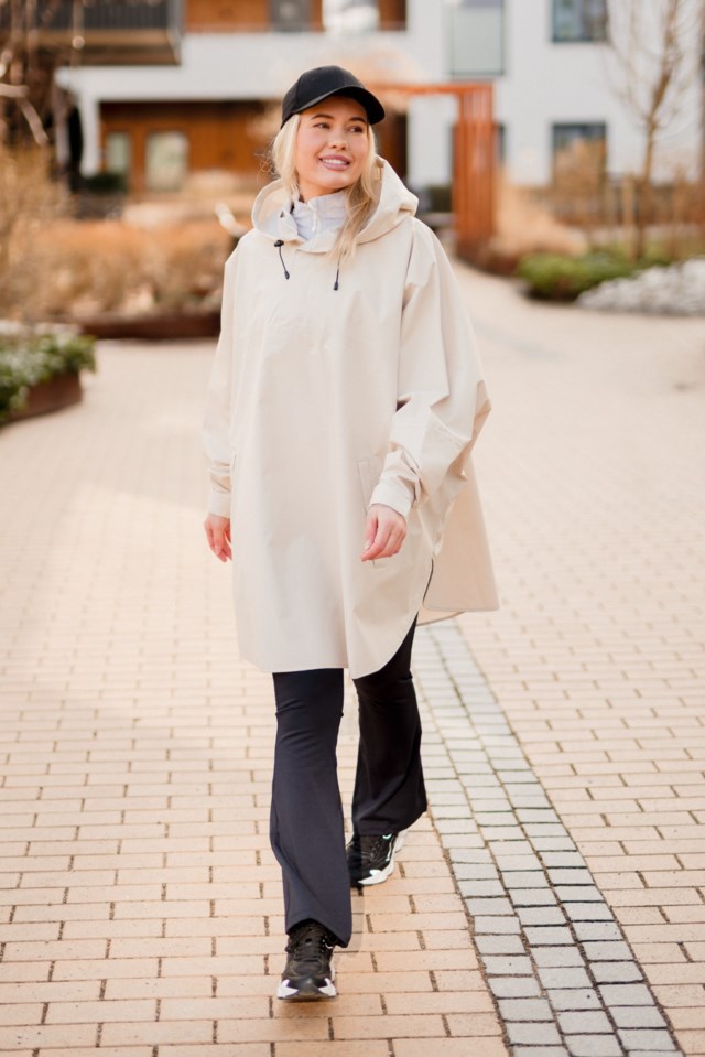 Harstad skallponcho Beige Unisex - 1