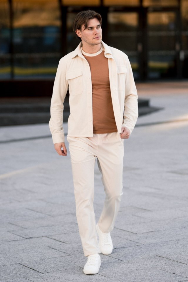 Sprek teknisk fritidsbukse Beige Herre - 1