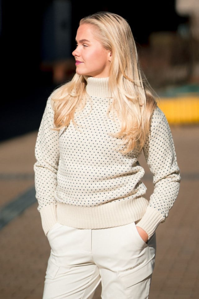 Barentshavet polo strikkegenser Beige Dame - 1