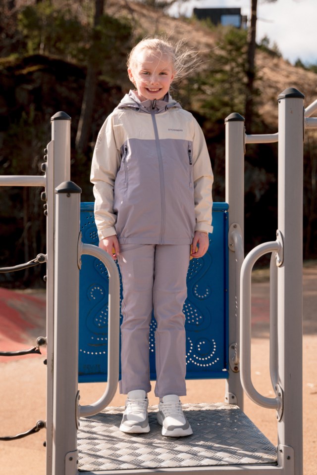 Stryn skalljakke barn 1-7 Beige|Purple Barn - 1