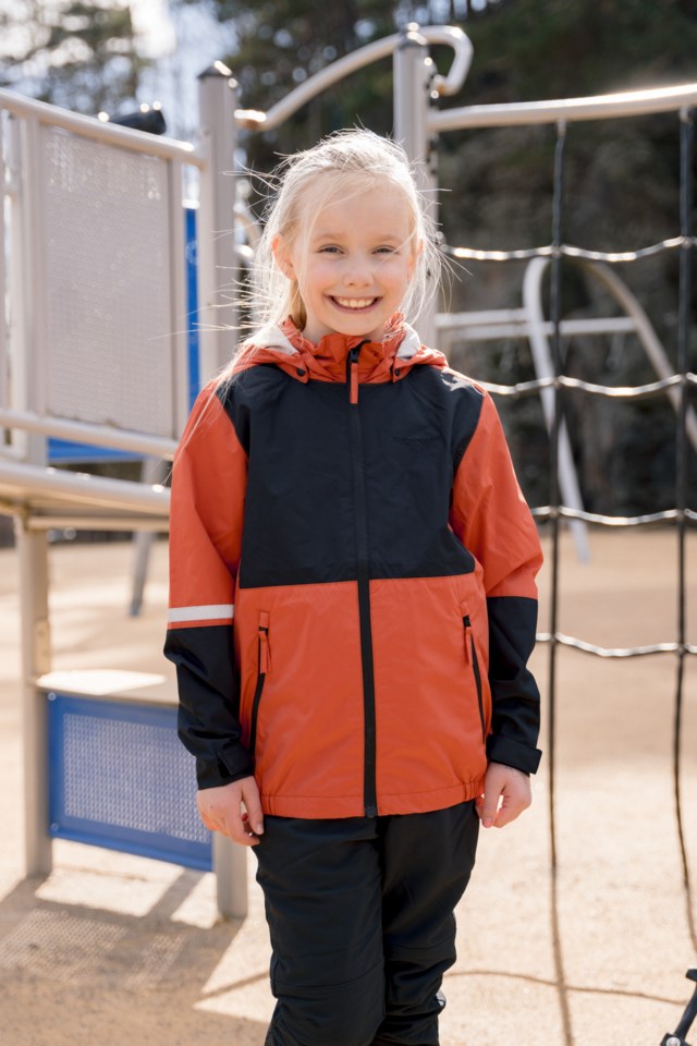 Geiranger fôret skalljakke barn 1-7 Black|Orange Barn - 1