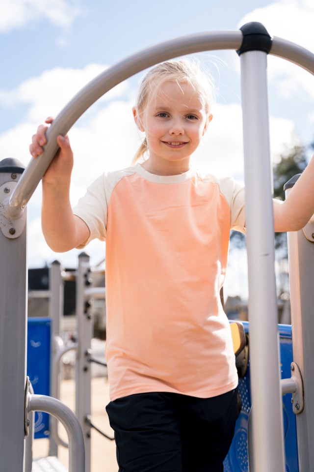 Elvestein stretch t-skjorte barn 1-7 Beige|Pink Barn - 1