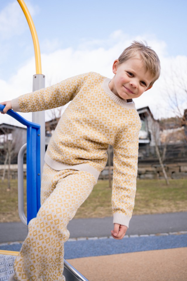 Nordstien strikkegenser barn 1-7 Beige|Yellow Barn - 1