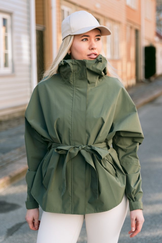 Henningsvær kort skalljakke Green Dame - 1