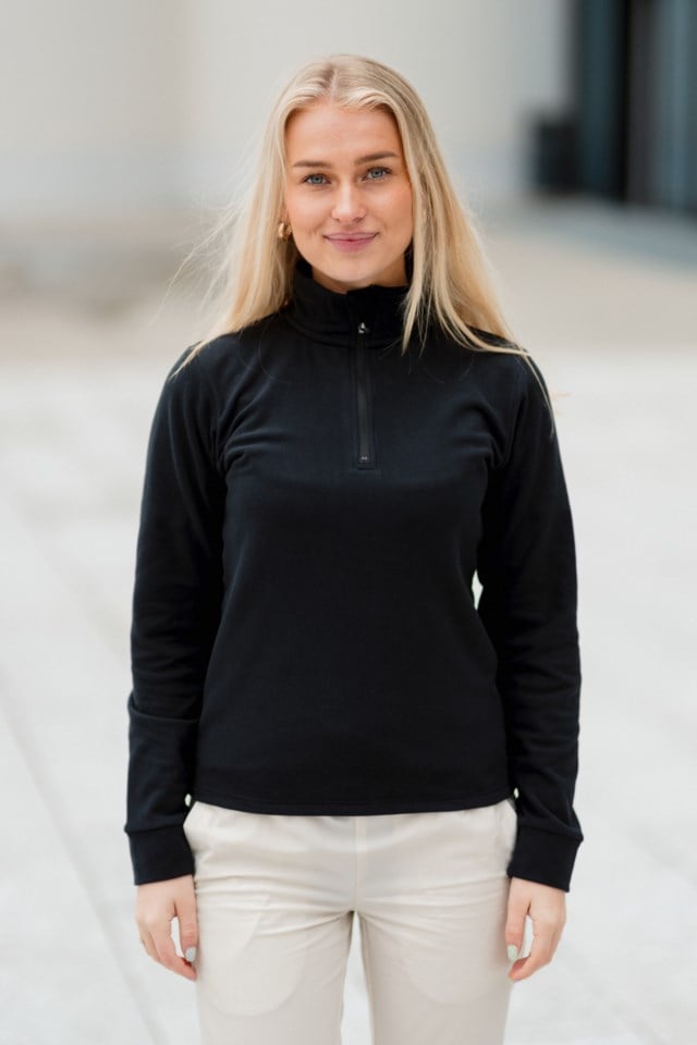Molladalen Supersoft Half Zip fleecegenser Black Dame - 1