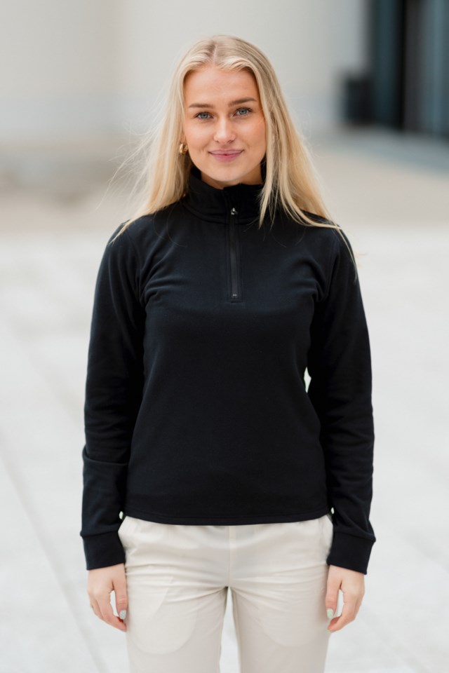 Molladalen Supersoft Half Zip fleecegenser Black Dame - 1