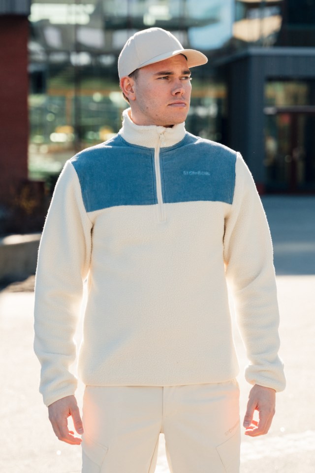 Lifjell Half Zip fleecegenser Beige|Blue Herre - 1
