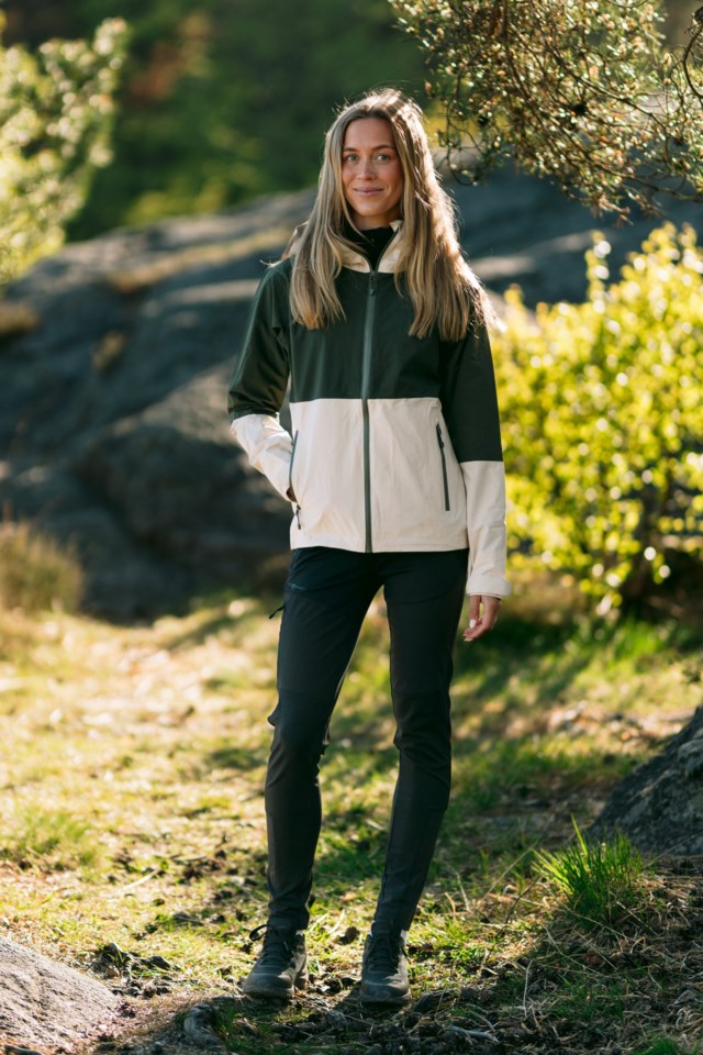 Røstvær skalljakke Green|Beige Dame - 1