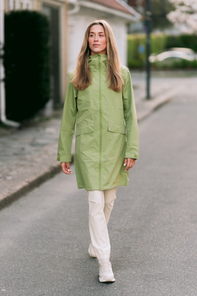 Fjørland lettvekts skallparkas Green Dame - 1