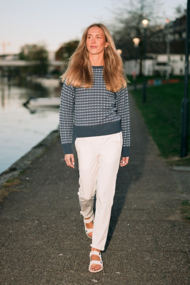 Sprek teknisk fritidsbukse Beige Dame - 1