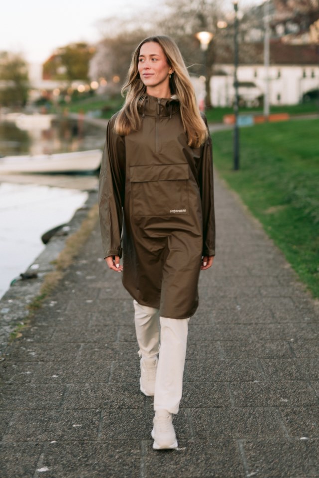 Lindesnes regnponcho Brown Unisex - 1
