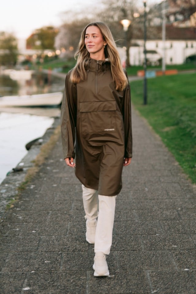 Lindesnes regnponcho Brown Unisex - 1