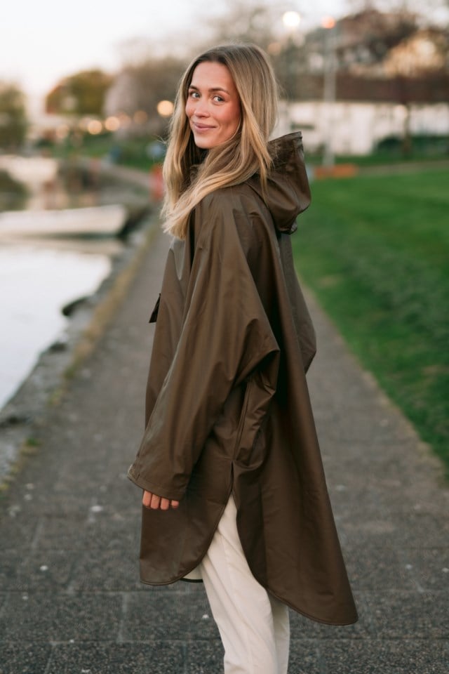 Lindesnes regnponcho Brown Unisex - 1