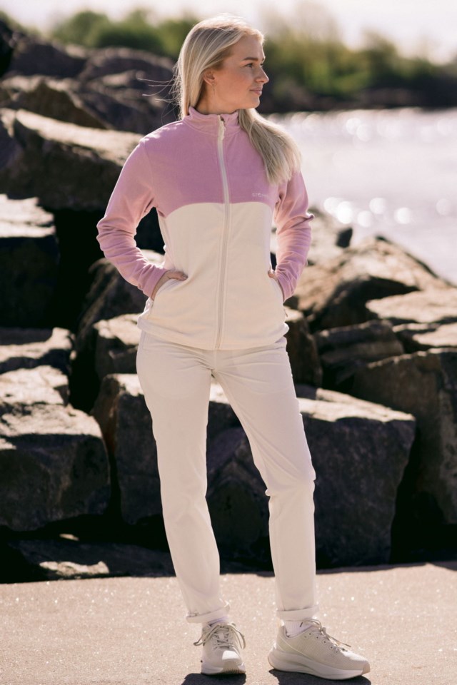 Utvær fleecejakke Beige|Pink Dame - 1