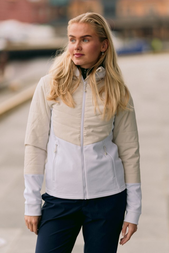 Hafjell hybrid softshelljakke White|Beige Dame - 1