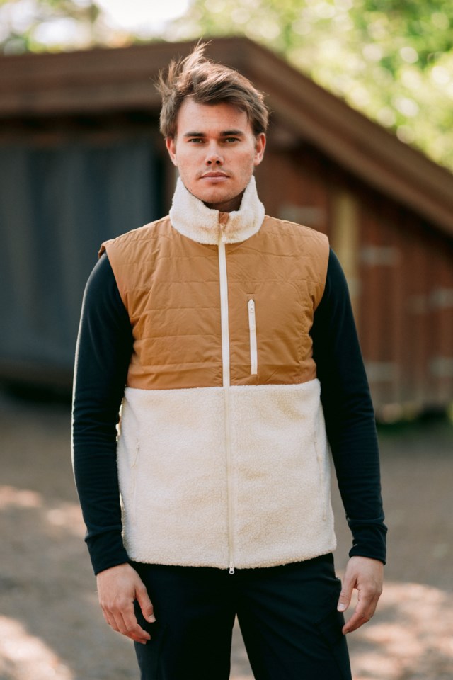 Lomseggen vindstopp sherpavest Beige|Brown Herre - 1