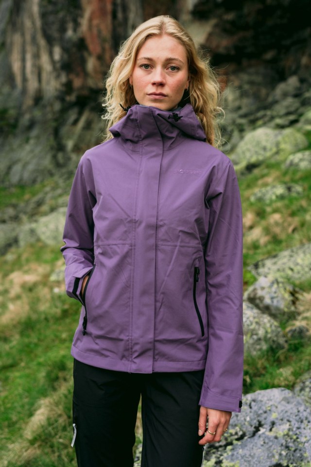 Rauma 3-lags skalljakke Purple Dame - 1