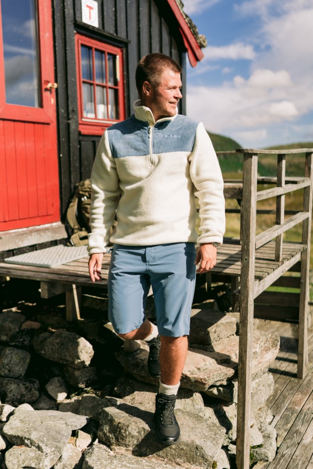 Lifjell Half Zip fleecegenser Beige|Blue Herre - 1
