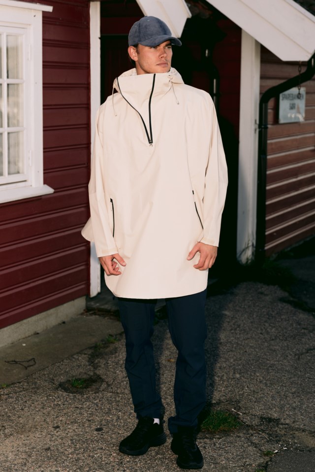 Lofotregn skallponcho White Unisex - 1