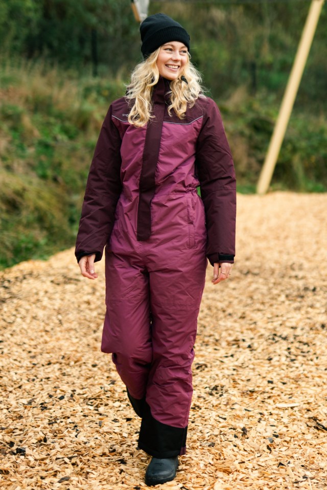 Ute vinterdress m/korte ben Purple Dame - 1