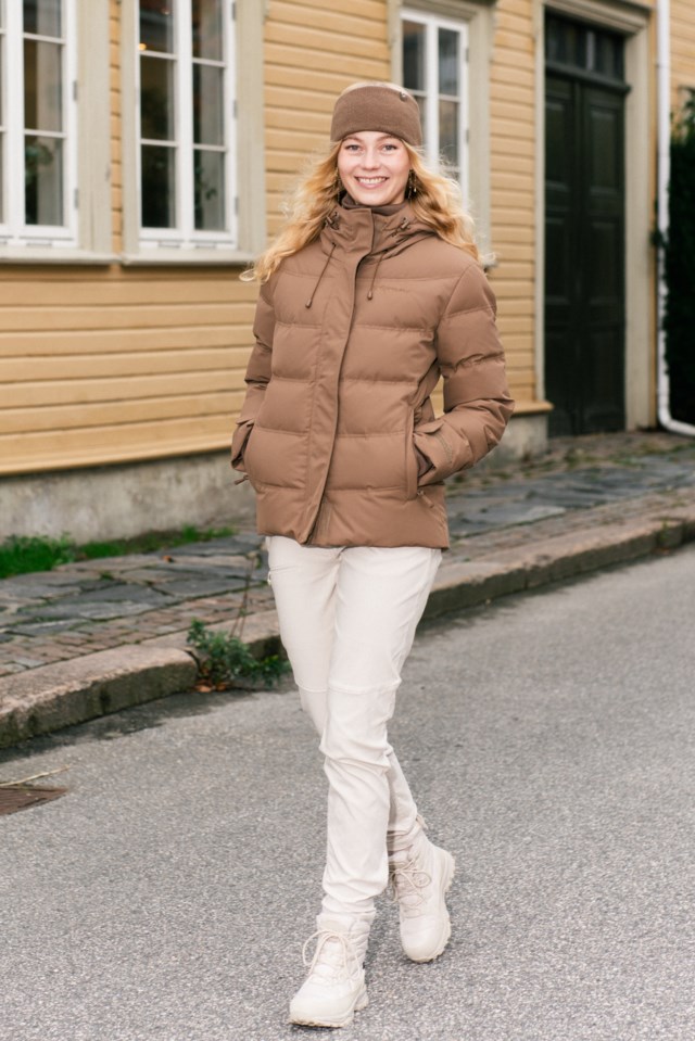 Svalbard dunjakke Brown Dame - 1
