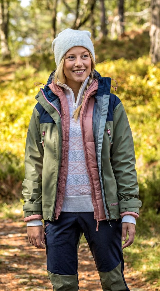 Seland skalljakke Deep Lichen Green/ Dress Blues - 1