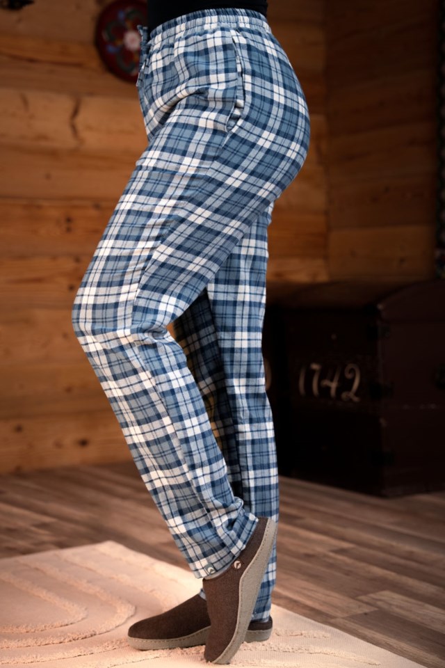 Myken flanell pysjbukse Blue Unisex - 1