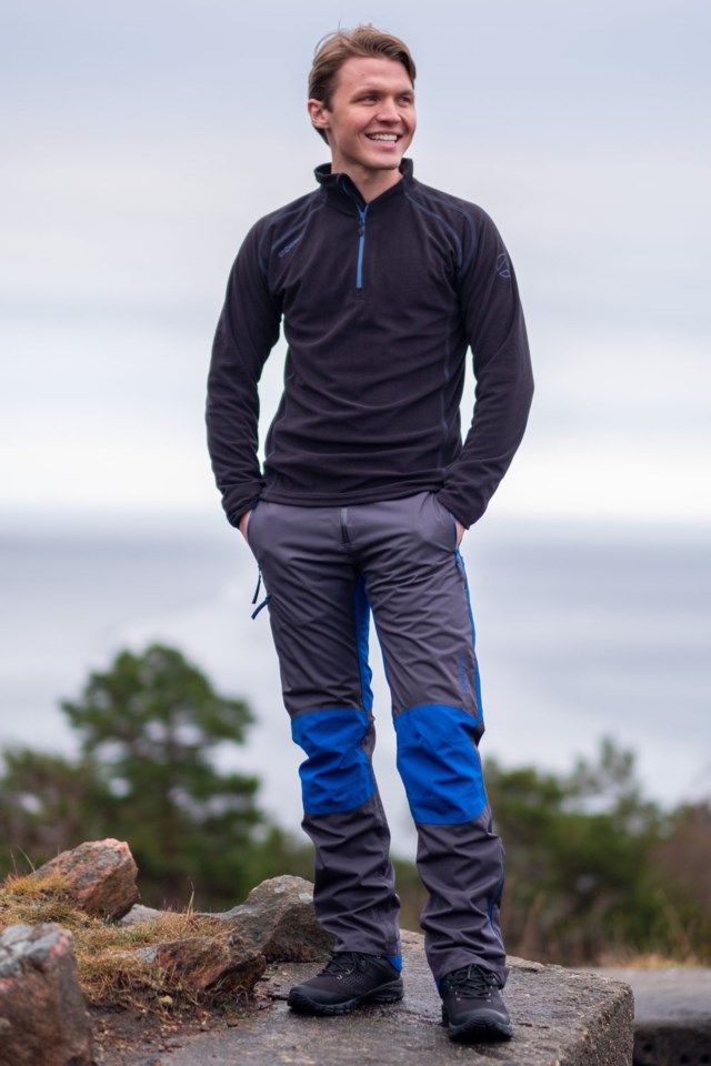 Holterfjellet resirkulert skallbukse m/ korte ben Black|Blue Herre - 1