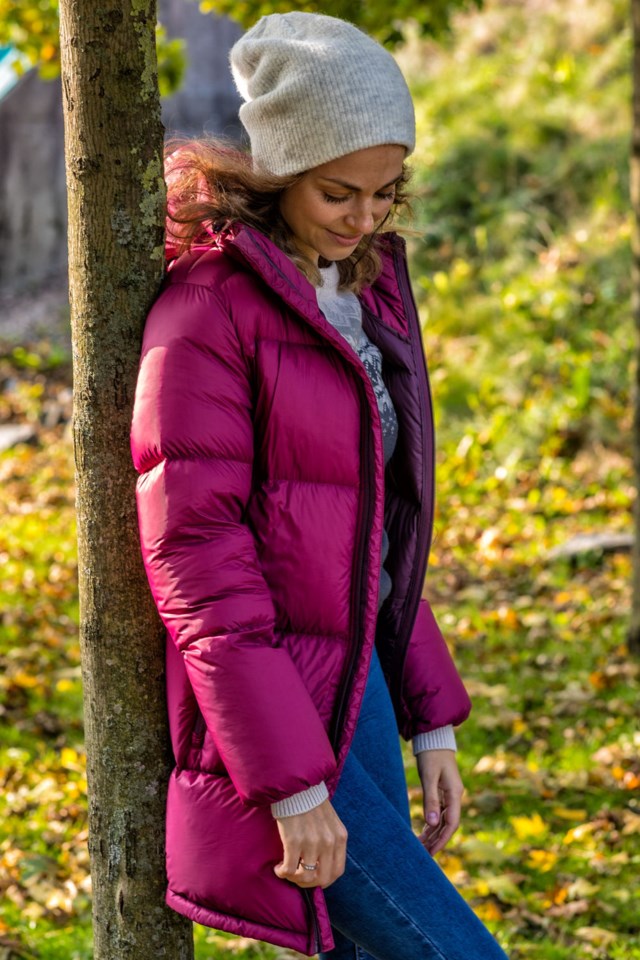 Folarskard dunparkas Red Plum - 1