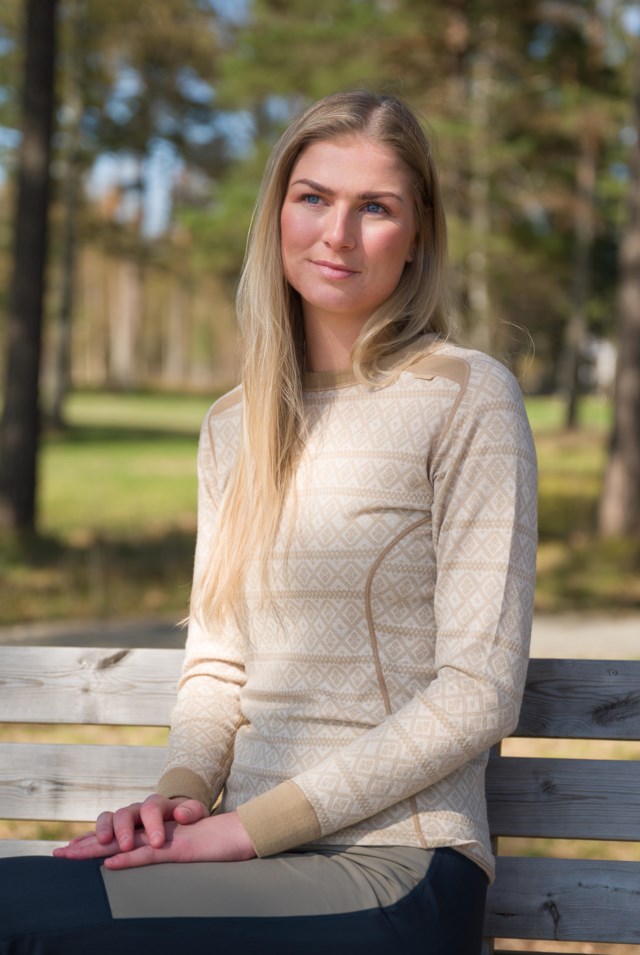 Rauland 2-lags ulltrøye Beige Dame - 1