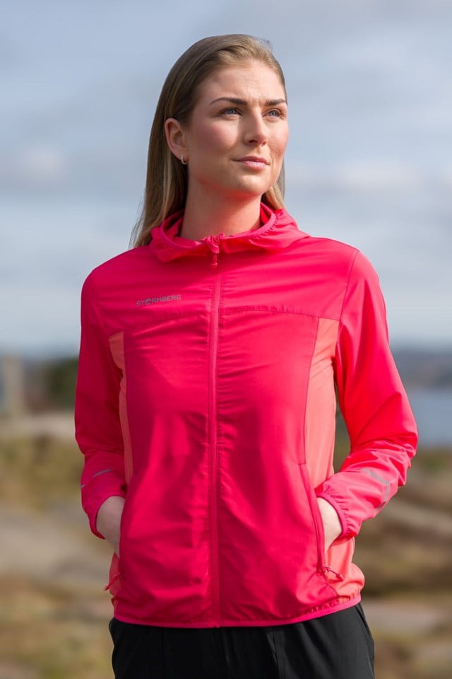 Vindestad packable vindjakke Pink Dame - 1