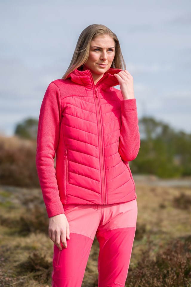 Stave resirkulert hybridjakke Pink Dame - 1