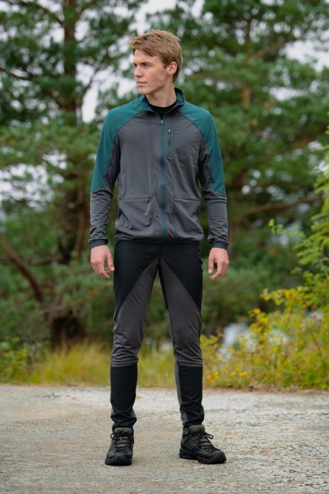 Hendanes resirkulert jakke Grey|Green Herre - 1