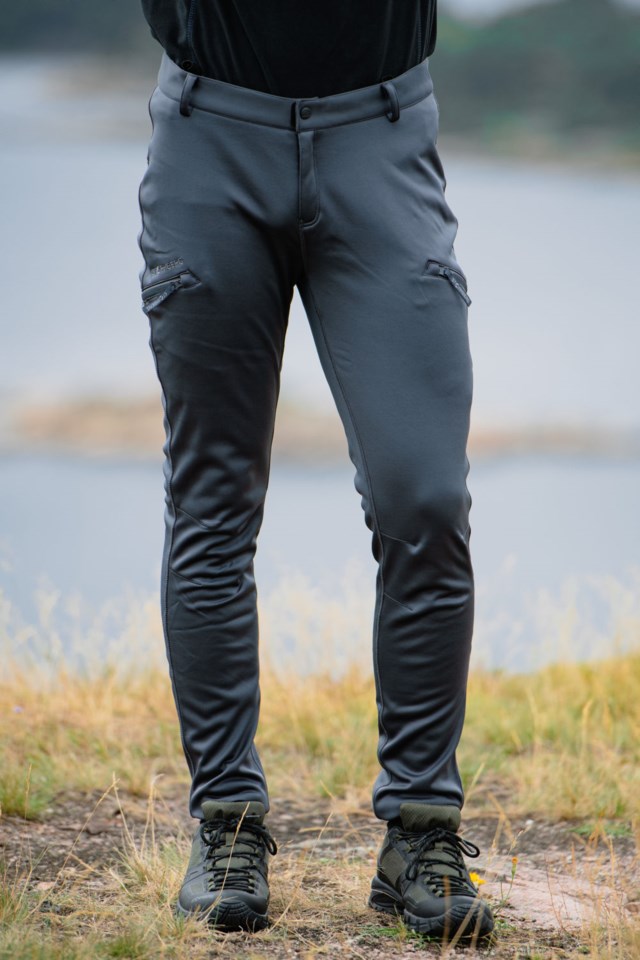 Nibbaheia resirkulert softshellbukse Ebony Grey/Black - 1