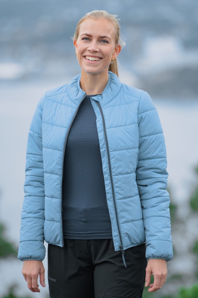 Strimfjord vattert jakke Blue Dame - 1