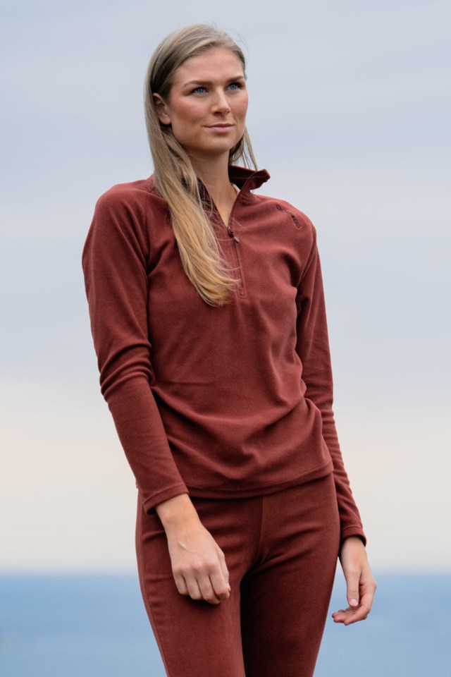 Fløyen Half Zip fleecegenser Sable - 1