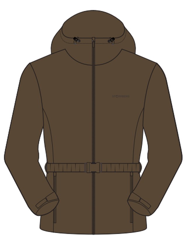 Oppheim vattert jakke m/ hette Brown Dame - 1
