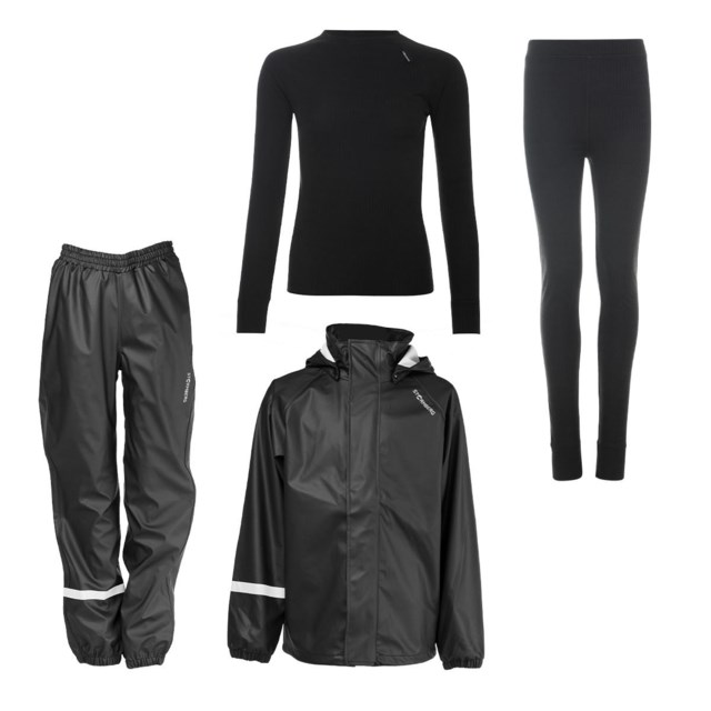 Storfjord regnpakke barneskole, 4 deler Black Barn - 1