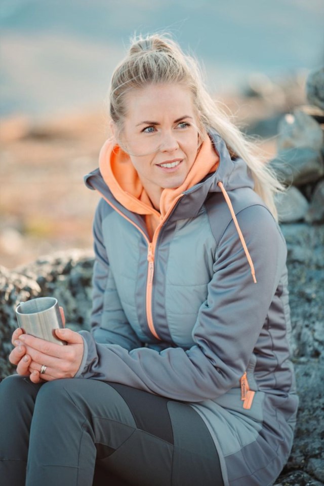 Sprinter resirkulert parkas Shark/ Gull/ Shell Coral - 1
