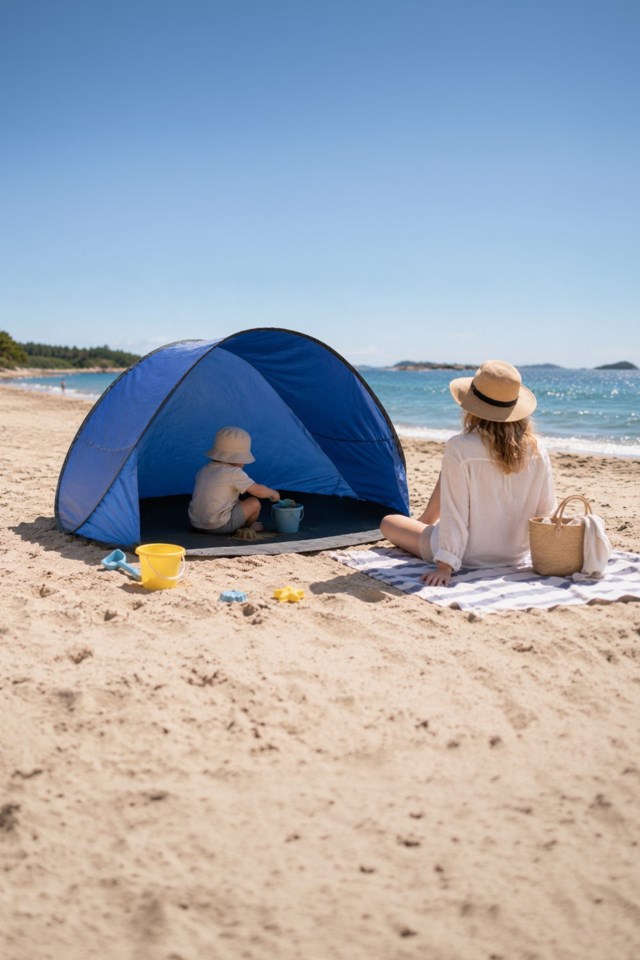 Strandvik Pop-Up UV50+ telt Blue Turutstyr - 1
