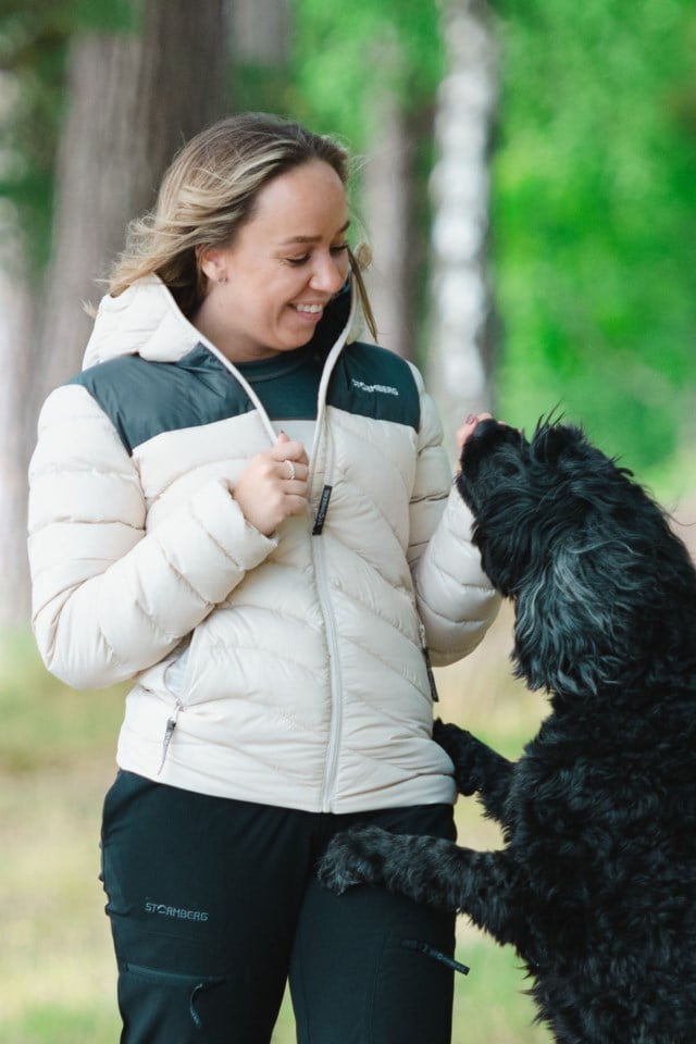 Nordkapp tofarget dunjakke White|Grey Dame - 1