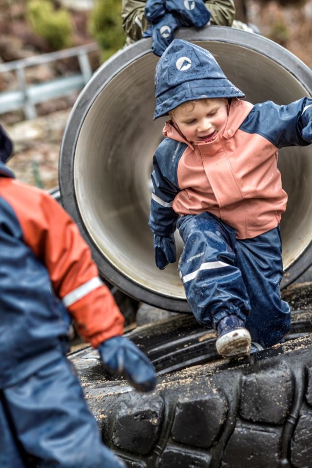 Vestland fôret regnjakke barn 1-7 Pink|Blue Barn - 1